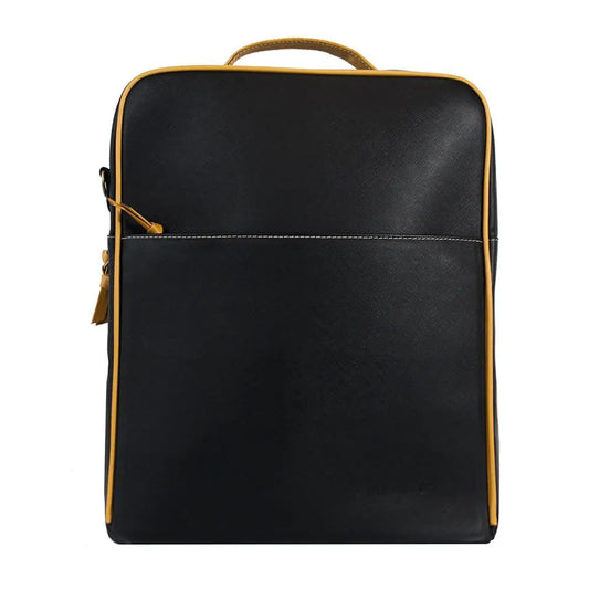 Augusta Leather Backpack (Black/Goldenrod)